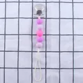 Baby Schnullerkette mit lila und rosa Silikonperlen an einem Metallclip mit weißer Kordel - Rosa-Lila Abwechselnd Stil (14#)