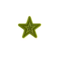 DIY Baby Beißring Zubehör sternförmiger Silikonanhänger in lebhaftem Grasgrün Finish - Avocadogrün