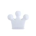 DIY crown shaped silicone loose bead in white color for baby teething necklace - White