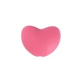 Perlina in silicone rosa a forma di cuore per anelli da dentizione e gioielli fai-da-te - Rosa Barbie