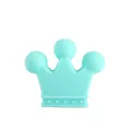 Mint green silicone crown bead for DIY pacifier chains and baby teething bracelets - Mint Green