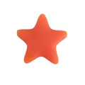 Star-shaped silicone teething bead in bright orange color for DIY jewelry and crafts - Orange