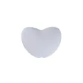 Perla in silicone a cuore bianco puro per catenelle ciuccio e braccialetti fai-da-te - Bianco