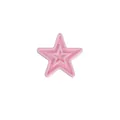 Pink star-shaped silicone charm accessory for DIY baby pacifier clips or shoes - Pink