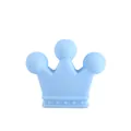 Sky blue crown-shaped food-grade silicone bead for DIY baby pacifier clips and teething toys - Light Blue