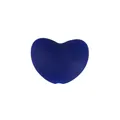 Perla in silicone a cuore blu scuro per catenella portacuore e bracciale da dentizione - Blu Zaffiro