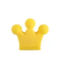 Yellow crown silicone bead for baby teething jewelry and DIY pacifier clip making - Bright yellow