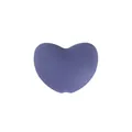 Matte purple heart-shaped silicone bead for baby pacifier clips and DIY crafts - Lilac Purple