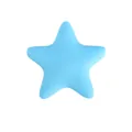 Perle étoile en silicone bleu clair pour anneaux de dentition et attache-sucettes DIY - Bleu ciel