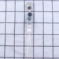Baby Schnullerkette mit grauen Silikonperlen und sicherem Metallclip Verschluss - Grauer Marmor Verlauf Stil (19#)