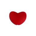 Matte finish red heart-shaped silicone bead for DIY baby pacifier clips and teething toys - Red