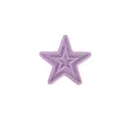 Star-shaped silicone teething charm in lavender for DIY baby pacifier clips - Purple