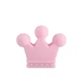 Pink crown silicone teething bead for DIY baby pacifier clips and teething bracelets - Pink
