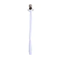 Catenella portaciuccio intrecciata bianca con clip in metallo e corda a spirale - Bianco