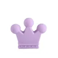 Lavender crown-shaped silicone bead for DIY baby teether pacifier clips - Purple