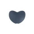 Dark grey heart-shaped silicone bead for DIY baby teething pacifier clips and bracelets - Dark Gray