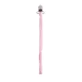 Catenella portaciuccio intrecciata rosa in cotone con clip in metallo per neonati - Rosa chiaro