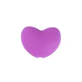 Purple heart-shaped silicone bead for baby teething bracelets and DIY pacifier chains - Purple
