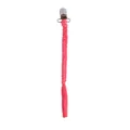 Catenella per ciuccio intrecciata a mano rosa con clip in metallo per neonati e bambini - Rosa Acceso