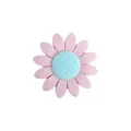 Pink and blue sunflower silicone bead for baby teether pacifier clip DIY accessories - Pink