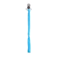 Catenella portaciuccio intrecciata azzurro cielo con clip in metallo per neonati - Celeste