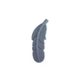 Morandi grey blue feather silicone bead for baby teething necklace and DIY jewelry - Gray