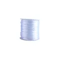 Glossy white silk braided cord spool for DIY jewelry and pacifier chains - White