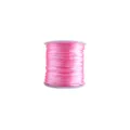 Pink braided nylon cord on white plastic spool for DIY jewelry making and crafts - Pink