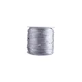 Silver grey satin braided cord on white spool for DIY pacifier chain and jewelry making - Gray