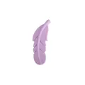 Pale purple feather-shaped silicone bead for DIY baby teething pacifier clips - Purple