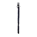 Catenella portaciuccio intrecciata blu scuro fatta a mano con clip in metallo per bebè - Nero