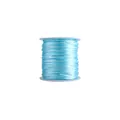 Bobine de cordon en nylon satiné bleu clair pour attache-tétines DIY et tissage - Bleu
