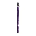 Catenella portaciuccio intrecciata viola fatta a mano con clip in metallo a becco d'anatra - Viola scuro