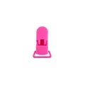 Clip per ciuccio in plastica rosa brillante con anello rettangolare per cordini fai-da-te - Rosso rosa