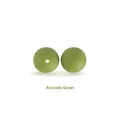 Avocado green 15mm silicone round beads for DIY pacifier chains and jewelry making - Avocado Green