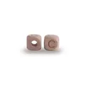 Natuurlijke beukenhouten letterkraal met letter C voor DIY speenkoorden - Letter C
