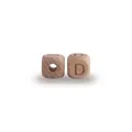 DIY beukenhouten alfabet kraal met letter D voor baby speenkoorden en bijtringen - Letter D