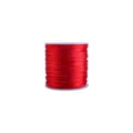 Rouleau de cordon en soie tressé rouge pour attaches-tétines et bijoux artisanaux - Rouge