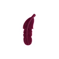 DIY baby pacifier clip feather silicone bead accessory in dark rose red finish - Burgundy