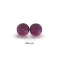 Two 15mm wine red silicone beads with matte finish for DIY teething jewelry making - Burgundy