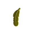 Olive green feather-shaped silicone bead for DIY baby teething pacifier chains - Avocado Green