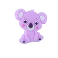 Cute light purple silicone koala bead for baby teething accessories and DIY charms - Purple