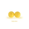15mm bright yellow silicone beads with center hole for DIY pacifier chains and jewelry - Bright Yellow