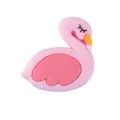 Perle de flamant rose en silicone avec yeux fermés mignons pour bijoux de dentition bébé - Flamant Rose