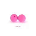 15mm matte rose red silicone beads for DIY teething bracelet and pacifier clip - Rose Red