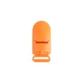 Orange plastic pacifier clip for baby DIY accessories with smooth matte finish - Orange