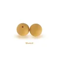 DIY mustard yellow 15mm silicone teething beads for nursing jewelry making - Turmeric