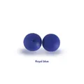DIY jewelry 15mm royal blue silicone teething beads with matte finish and center hole - Sapphire Blue