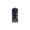 Durable black plastic pacifier clip for baby DIY accessory with flat strap slot - Black