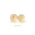 DIY light yellow 15mm silicone beads with matte finish and center hole for teething jewelry - Light Yellow